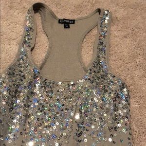 Express sequined tank top